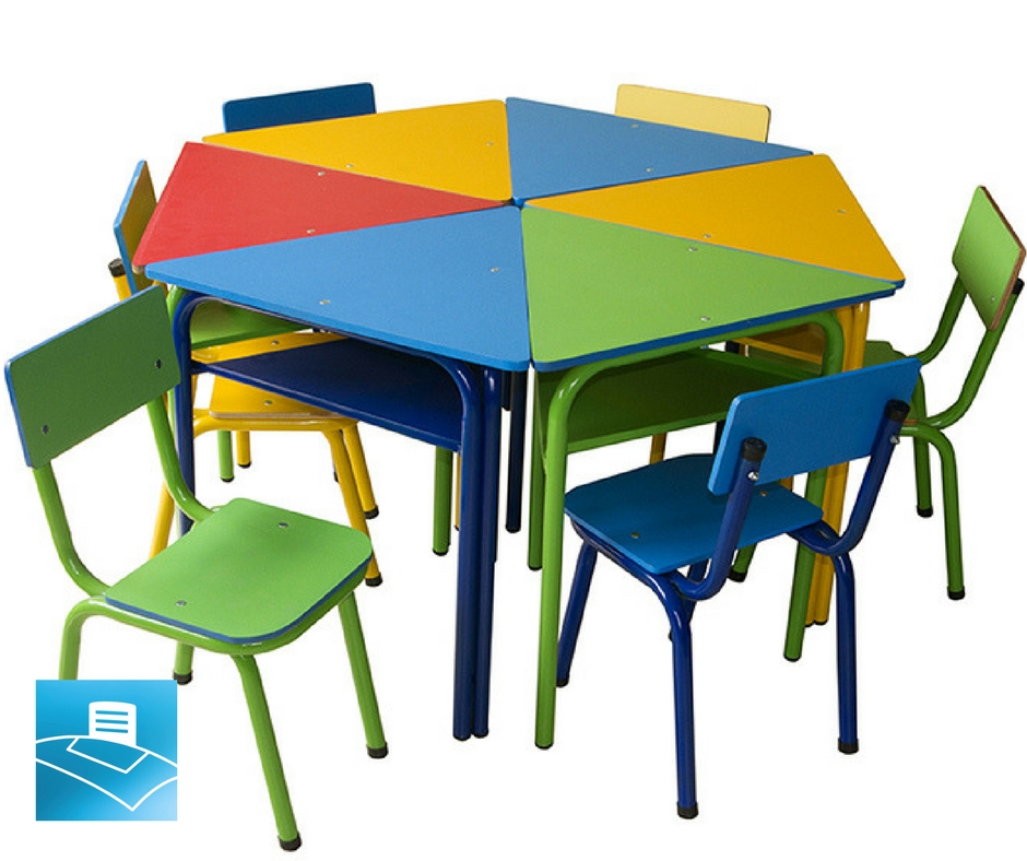 Mesas de carácter modular para uso escolar